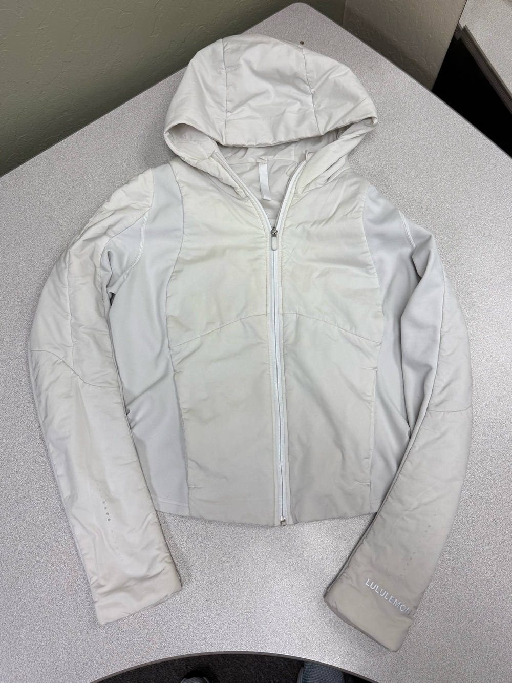 Lululemon Push Your Pace Jacket White/Ivory 12